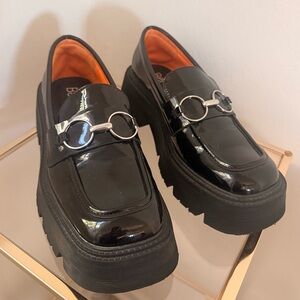 Bershka Chunky Black Loafers